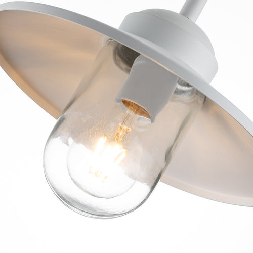Elstead Klampenborg Buiten Dome Wandlamp Wit, IP44