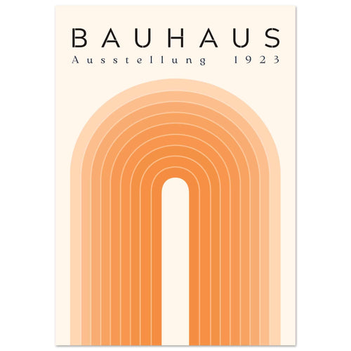 Artfulprints  Bauhaus - Orange rainbow   poster A4 21x29.7 cm - vtwonen shop