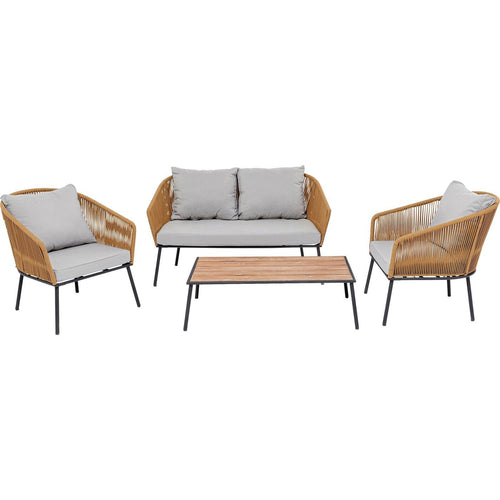 Kare Design Tuinmeubilair Elba 4-Zits bruin