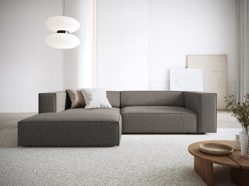 Cosmopolitan Design linker hoekbank Arendal 3-zits, chenille, grijs - 166x224x70cm