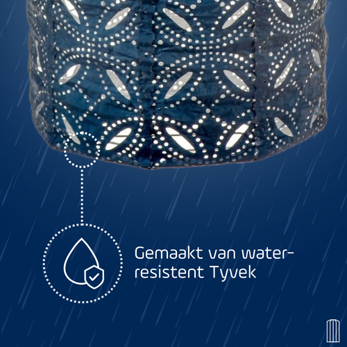 Lumiz solar lampion - mandela cylinder - 18 cm - petrol