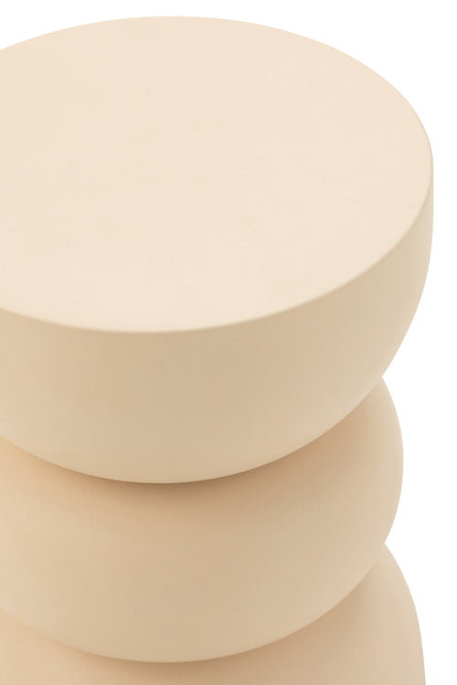 J-Line bijzettafel Lise - ijzer - beige - vtwonen shop