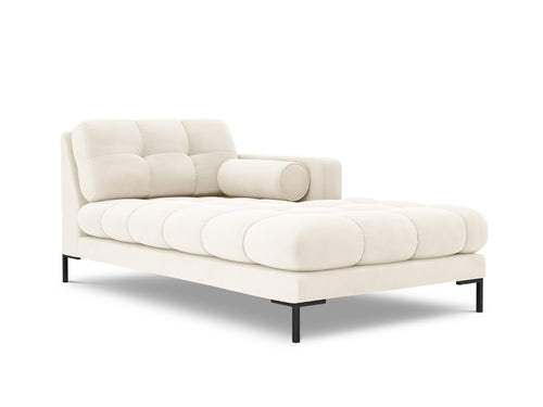 Cosmopolitan Design rechter chaise longue Bali flueel, lichtbeige - 185x102x75cm