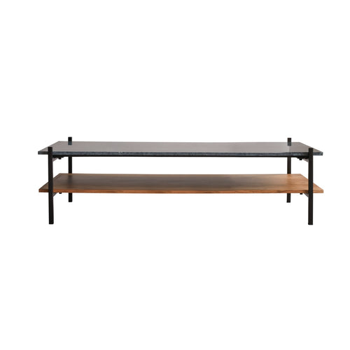 Tikamoon Massief acacia en marmeren salontafel - Naturel