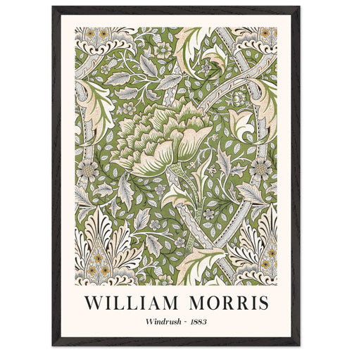 Artfulprints Poster met Lijst William Morris - Windrush 1883   - 50x70 cm - Groen
