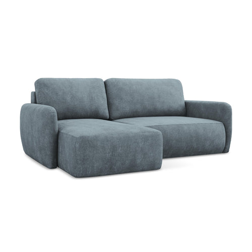 LaMiaSofa hoekbank links Corle - chenille stof - jeans - 207x148x86