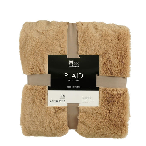 In The Mood Collection Bronte Fleece Deken - L200 x B150 cm - Lichtbruin