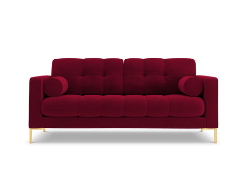 Cosmopolitan Design Bank Bali 2-zits, flueel, rood - 96x152x75cm