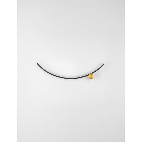 Nova Luce KIMA Geïntegreerde LED-wandlamp Sandy Black, gouden LED 14W 880lm 3000K