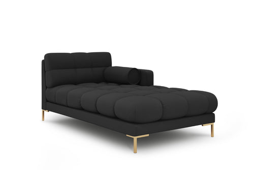 Cosmopolitan Design rechter chaise longue Bali structurele stof, donkergrijs - 185x102x75cm