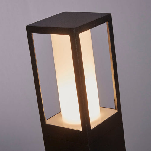 Searchlight Avenue Buitenpaal Zwart, Mat Wit Polycarbonaat