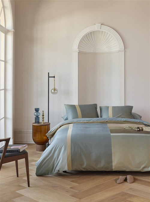 Kardol dekbedovertrek Sloane Square - 260x200/220 cm - blauw grijs - vtwonen shop