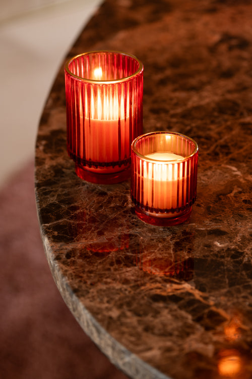 J-Line geurkaars Olive & Frank Incense - was - rood - small - 19U - vtwonen shop