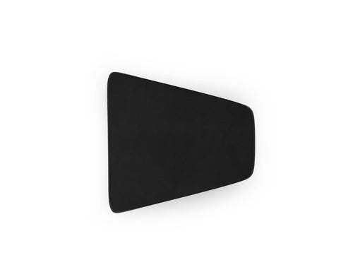 Micadoni Poef Miley flueel, zwart - 79x88x40cm