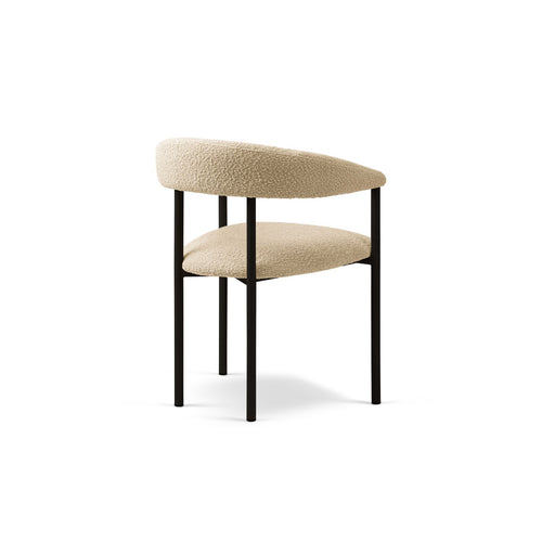 Set van 2 stoelen met gesp Lea boucle beige - 53.5x56.5x74cm