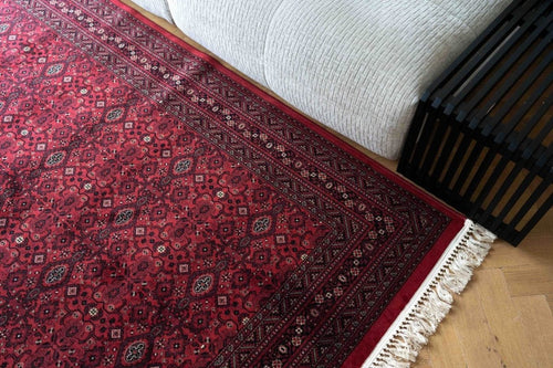 Interieur05 Vintage vloerkleed By Beppe rood met franjes - 195 x 300 cm - vtwonen shop