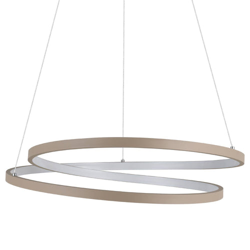 EGLO hanglamp Ruotale - led - ø 55 cm - zandkleur/beige/wit
