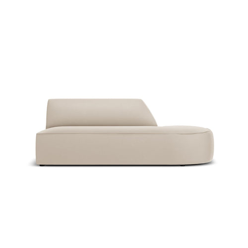 Cosmopolitan Design - Rechte modulaire bank Siena 2-zits, flueel beige - 93x181x69cm