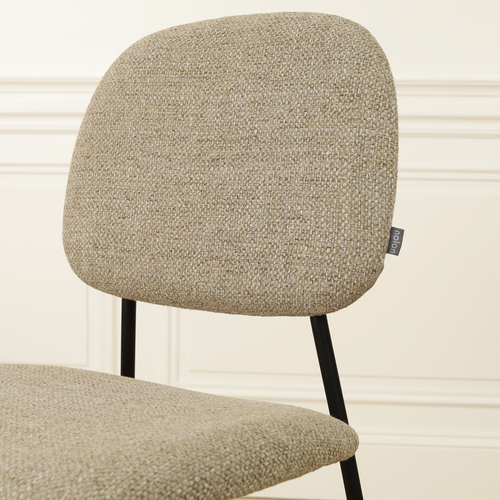 Nolon Jasmijn Eetkamerstoel Taupe Melange - Zwart - vtwonen shop