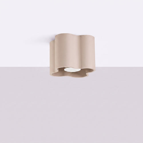 Sollux Lighting Plafondlamp OVIO 1 taupe GU10 - 12x12x10cm