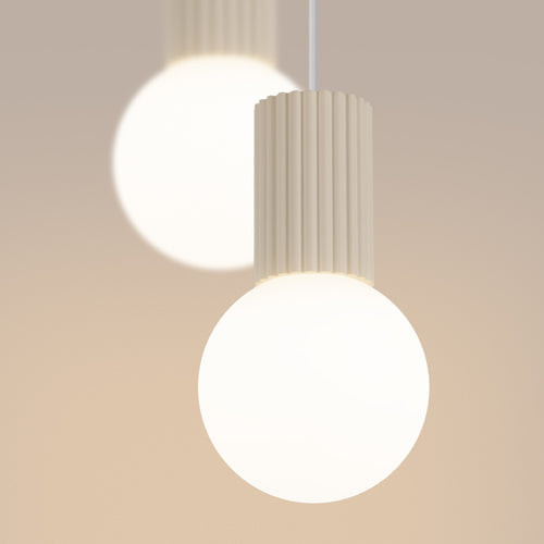 Sollux Lighting Hanglamp HALO 2P beige - 15x15x120cm