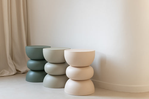 J-Line bijzettafel Lise - ijzer - beige - vtwonen shop