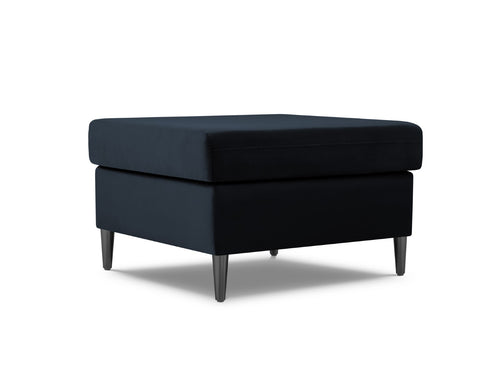 Cosmopolitan Design Poef Kyoto flueel, donkerblauw - 70x70x45cm
