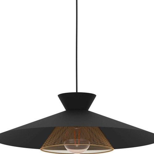 EGLO hanglamp Grizedale - e27 - ø 50 cm - zwart/goud - staal