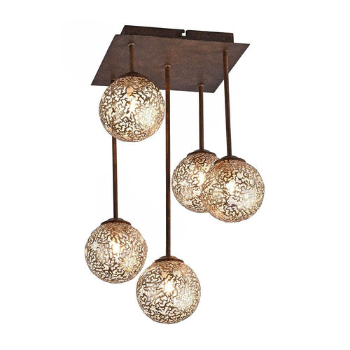 Paul Neuhaus plafondlamp Greta - 5 lichts - 27  x 47.1   cm - bruin - vtwonen shop