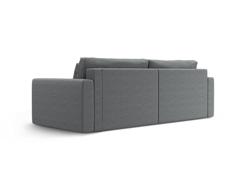Cosmopolitan Design Omkeerbare converteerbare hoekbank met opbergdoos Belfast 3-zits, structurele stof grijs - 149x240x84cm