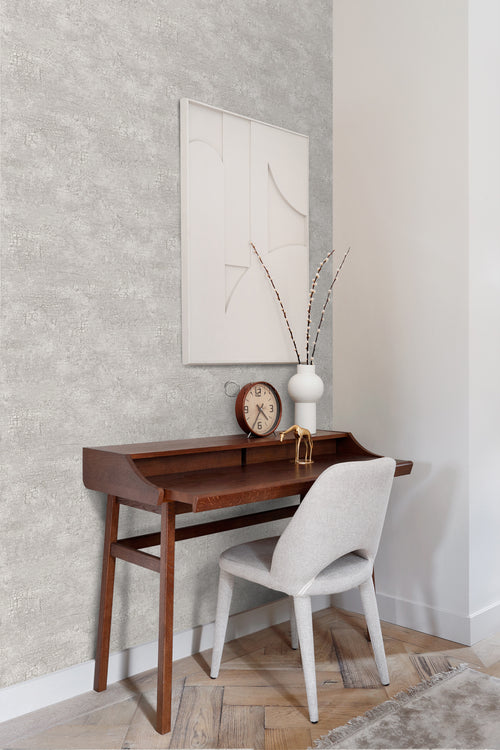 Origin Wallcoverings behang natuursteen met craquelé effect lichtgrijs - 53 cm x 10,05 m - 347565 - vtwonen shop