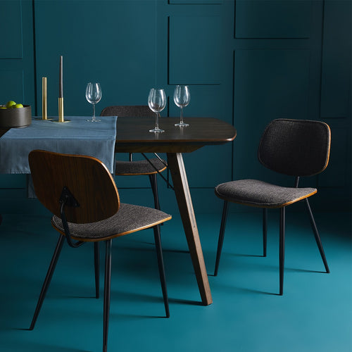 Signature - OLYMPIA Set van 2 stoelen - Grijs - 46x45x76,5 cm
