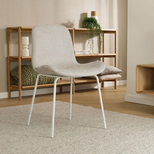 Nolon Nora-Fé Eetkamerstoelen Set van 2 - Beige - Witte Poten - vtwonen shop
