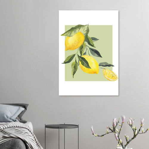 Artfulprints Poster Fruits - Lemon tree symphony   - 70x100 cm - Groen