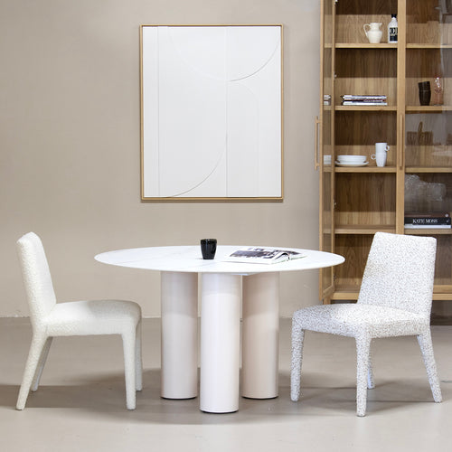 Giga Meubel Eettafel Wout - Rond - Keramiek - 130cm