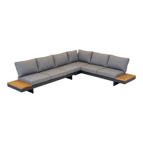 Lesli Living loungebank Barbados - grijs - 245x71x70cm