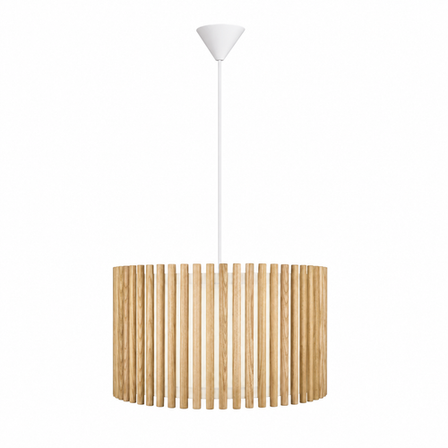 Umage Komorebi Large hanglamp natural oak - met koordset wit - Ø 45 cm
