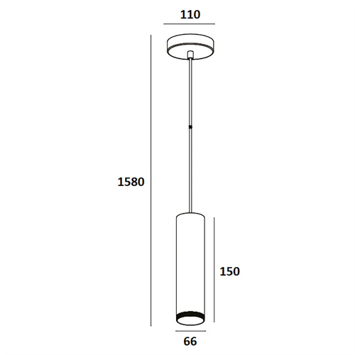 Artdelight hanglamp Milano - 1 lichts - 6.6  x 150   cm - mat goud - vtwonen shop