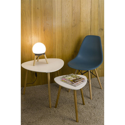 Faro Mine - 1 Light Tafel Bollamp Hout, Donkergrijs, E27