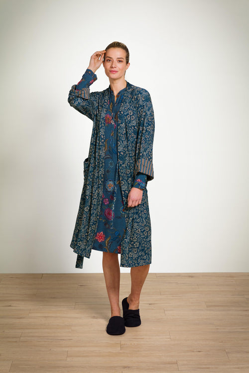 Pip Studio - Naomi Kimono Dames - Daisy Dreams - Blauw - S