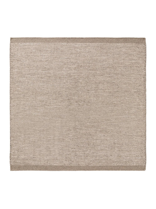 benuta wollen vloerkleed Rocco - taupe - 200x200 cm