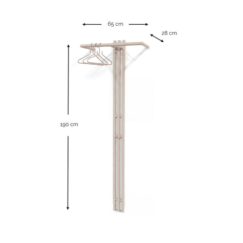 Spinder Design kapstok Senza 5 - Silky Taupe - 2 haken