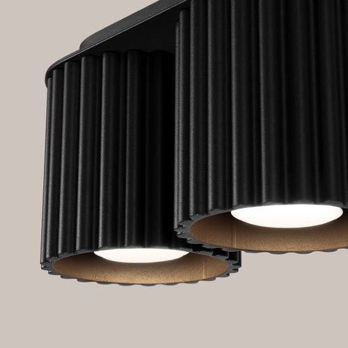 Sollux Lighting Plafondlamp AURA 2 zwart GU10 - 21x10x12cm