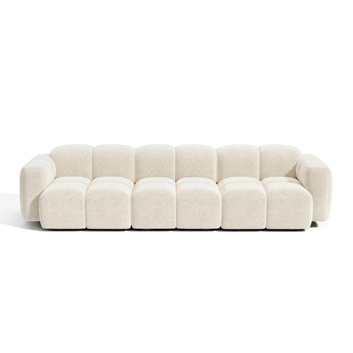 Premium Interiors - Modulaire bank MOSS - velours met structuur  258cm