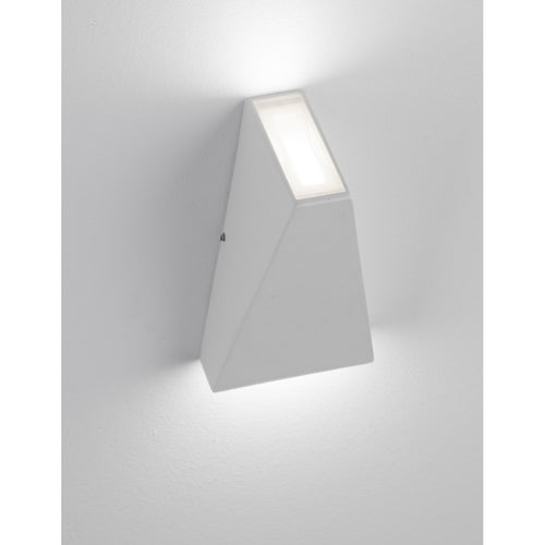 Merano Birmingham Outdoor Up Down Wandlamp Zandwit Aluminium, Glas LED 6W 397Lm 3000K IP54