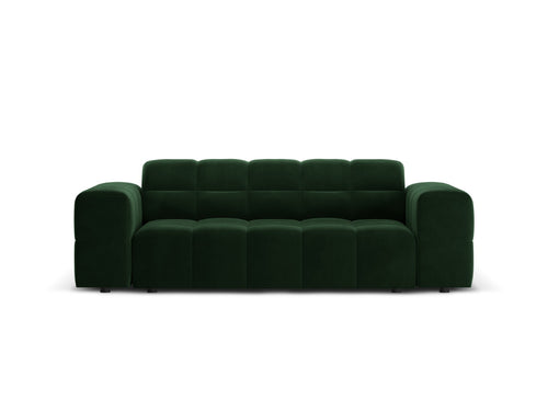 Cosmopolitan Design Bank Chicago 2-zits, flueel flessengroen - 102x178x78cm