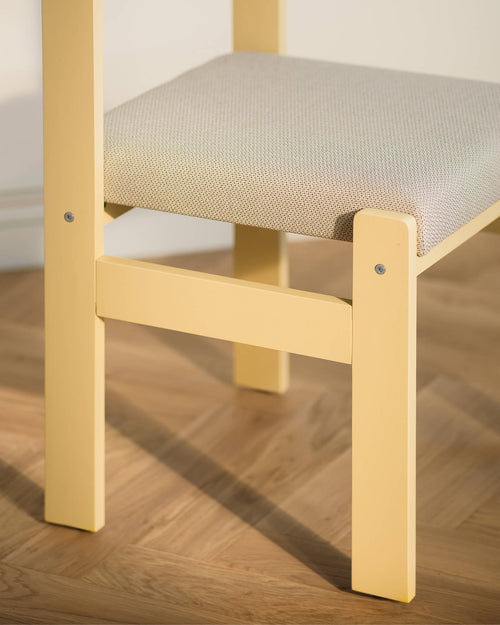 noo.ma Kini eetkamerstoel - Butter Yellow & Oatmilk Beige