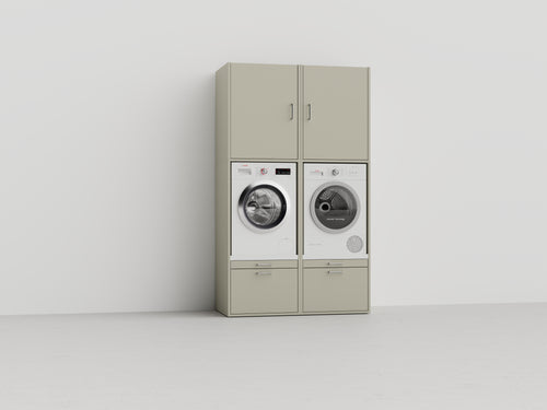 Wastoren® wasmachinekast - Twin Collection 4.3-SA - wit - 134 x 233 x 65 cm