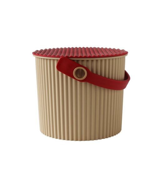 Hachiman Omnioutil Opbergemmer - Mini - Beige/Rood - vtwonen shop