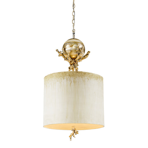 Elstead Trellis - 1-lichts plafondlamp stopverf, bladzilver, E27